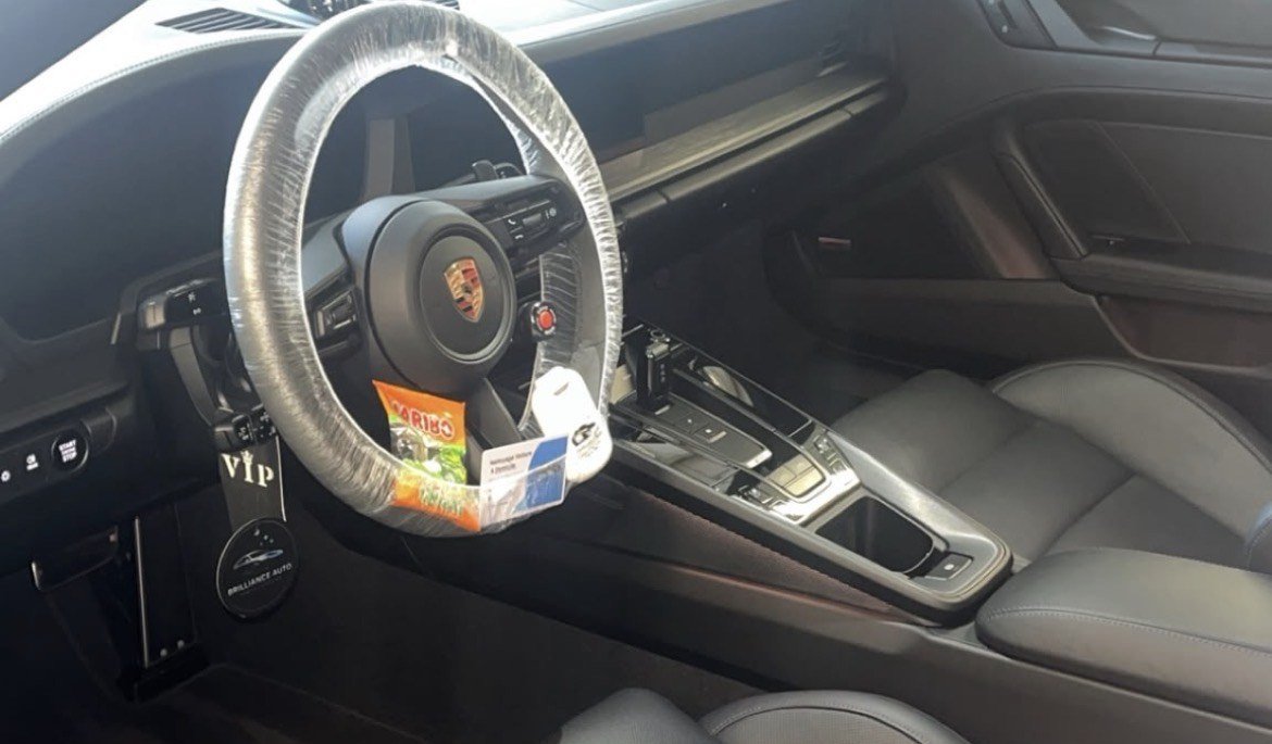 Habitacle Porsche après nettoyage intérieur